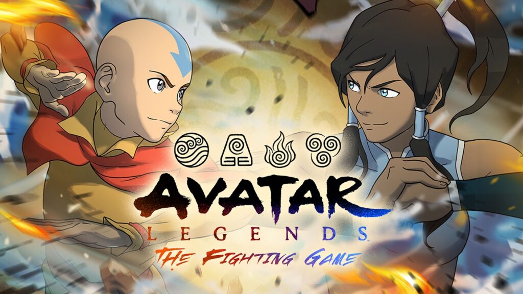 Aang en Korra op de omslag van Avatar Legends: The Fighting Game